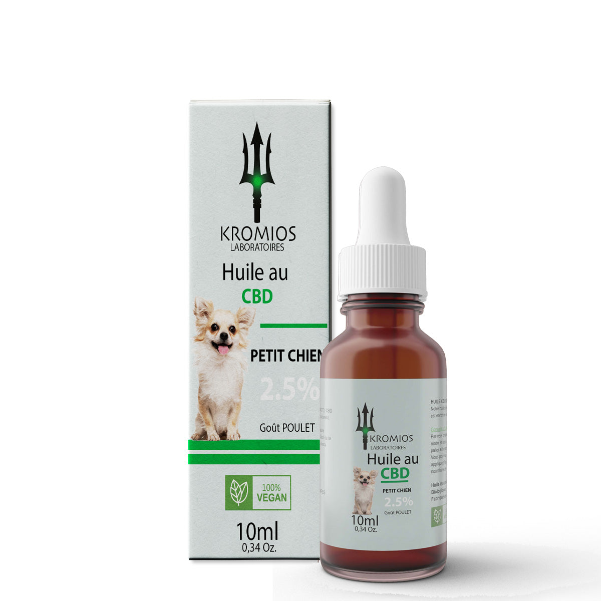 ACEITE DE CBD PARA PERROS PEQUEÑOS 2,5% (hasta 10 kg) 